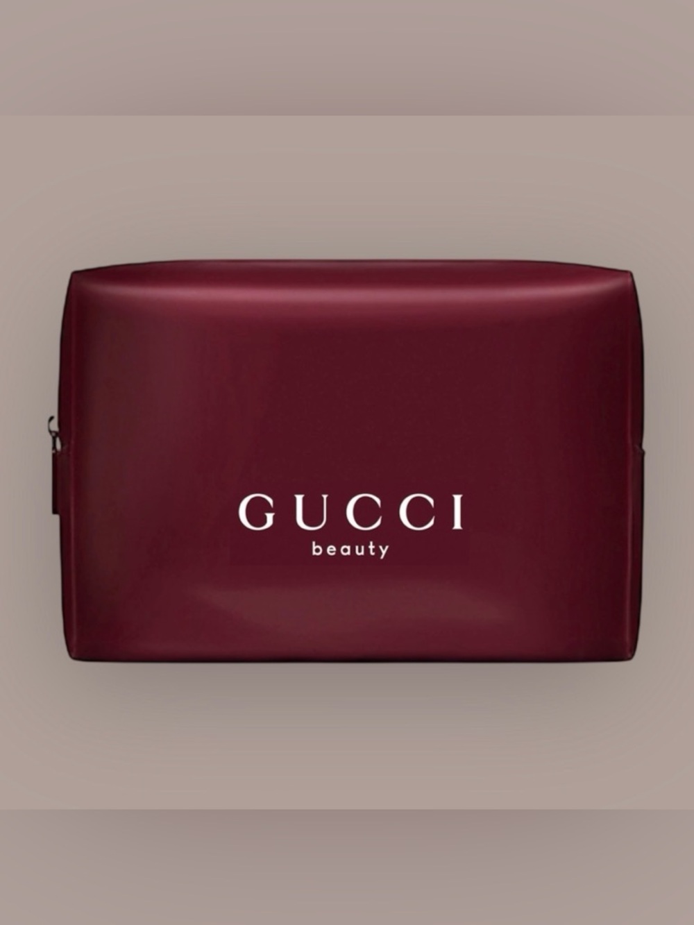 Burgundy Gucci Beauty (Faux-Leather) Cosmetic-Makeup Bag